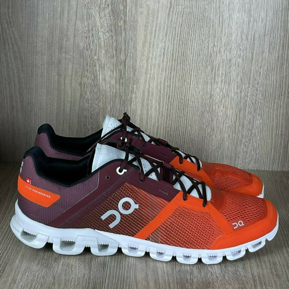 On Men's Cloudflow 2.0 Lightweight Trail Running Shoes Flare/Dawn Sz 11 Mesh